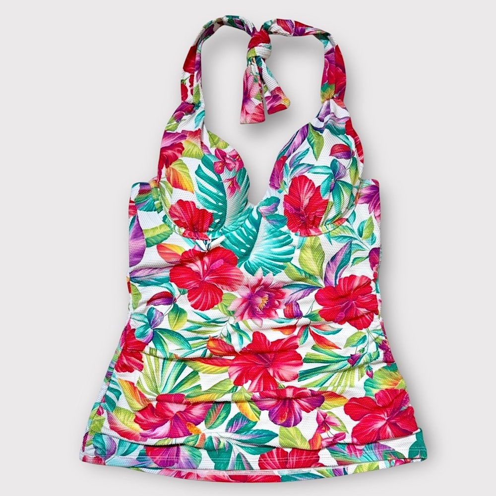 Tommy Bahama Island Cays Fiesta Underwire Halter Tankini Top, B Cup